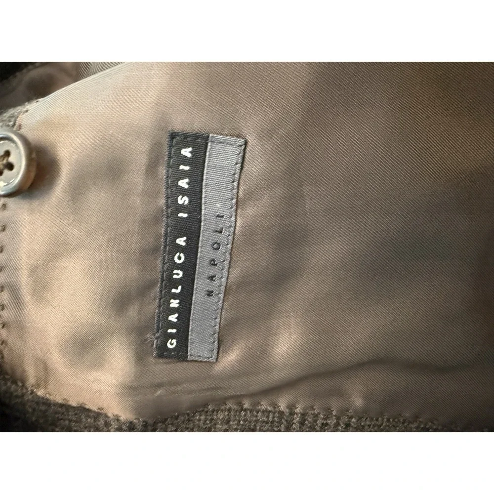 GIANLUCA ISAIA Napoli‎  Multi-color 2 Btn Wool Sport Coat 42 Cashmere Wool